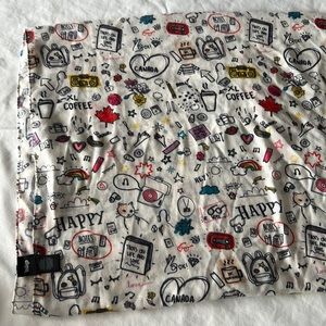 Indigo printed circle scarf OS